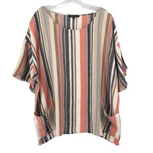 For Cynthia Striped Linen Shirt